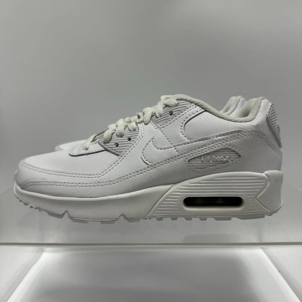 Brand New Nike Air Max 90 GS White Shoes CD6864-100 Size 4.5Y Youth / 6 Women